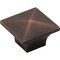 Jeffrey Alexander 1-1/4" Overall Length Brushed Oil Rubbed Bronze Pyramid Cairo Cabinet Knob 595DBAC - alternate 1